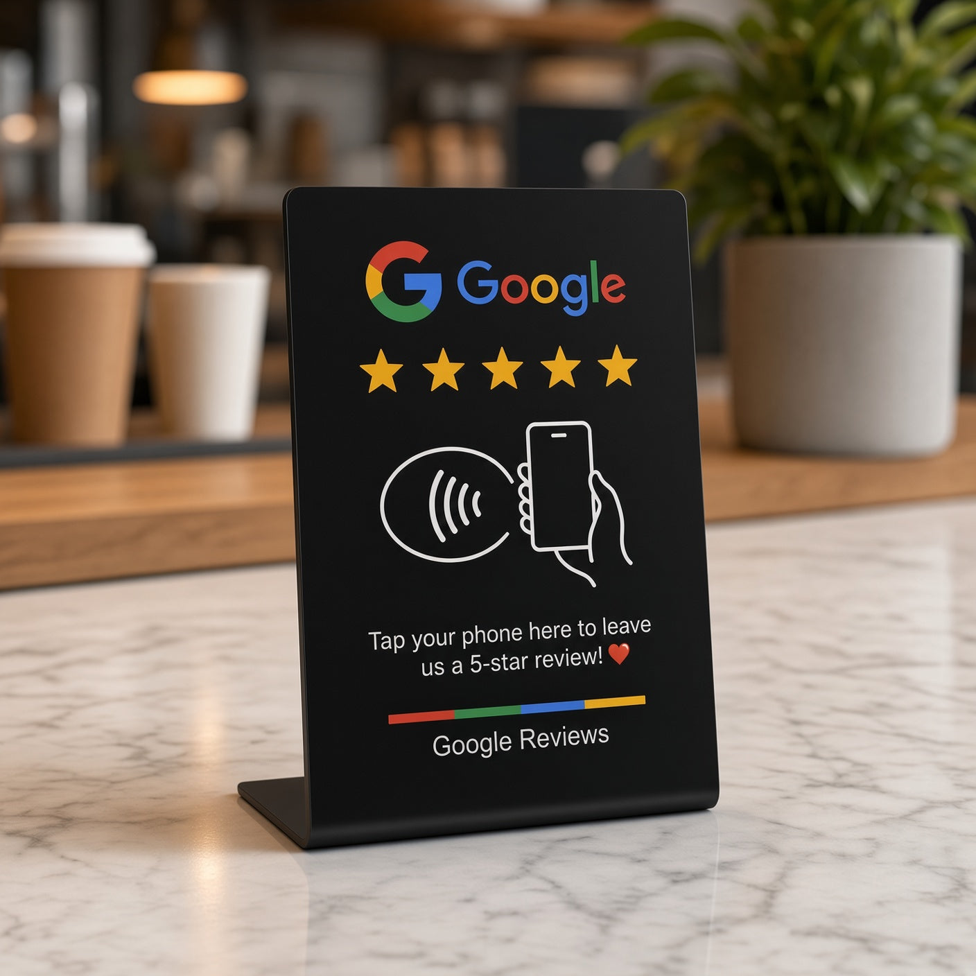 Taply NFC Google Review Display